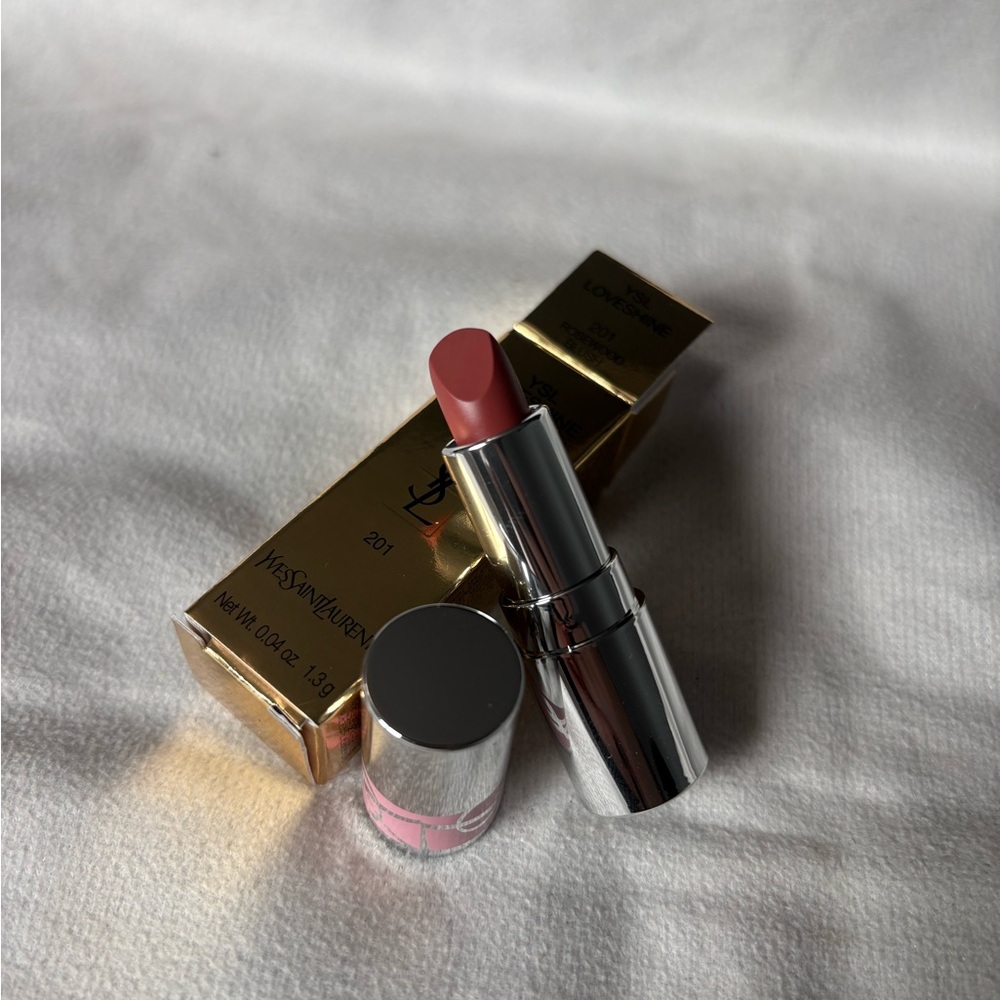 💋2/$25 YSL loveshine lipstick in 201 rosewood blush